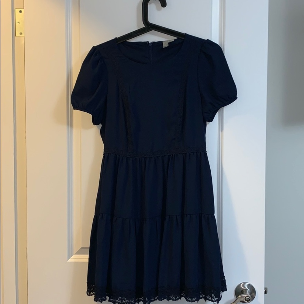 Forever 21 Exclusive dark navy tiered dress